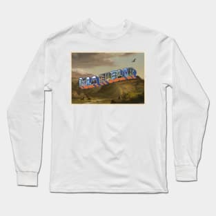 Isla Nublar - Surreal/Collage Art Long Sleeve T-Shirt